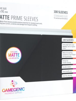 Protèges cartes - pack de 100 sleeves Matte Prime Black - GameGenic