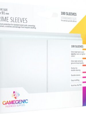 Protèges cartes - pack de 100 sleeves Prime White - GameGenic