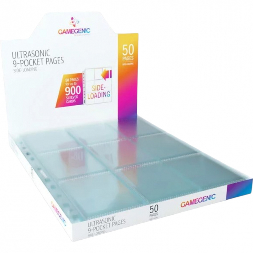 Pack de 50 Feuilles De Classeur - Ultrasonic - 9 Cases - Sideload - Transparent