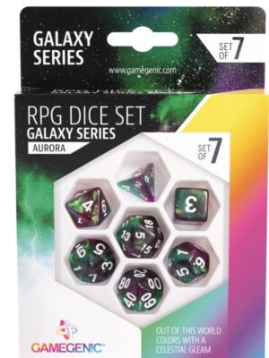 Set de 7 Dés JDR - Galaxy series - Moon - Gamegenic