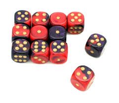 Set de 12 Dés - Gemini Violet-Rouge & Gold – Image 2