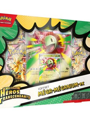 Coffret 4 Boosters  - Pokemon - ME2.5 Méga-Évolution - Héros Transcendants - Méga-Méganium-ex