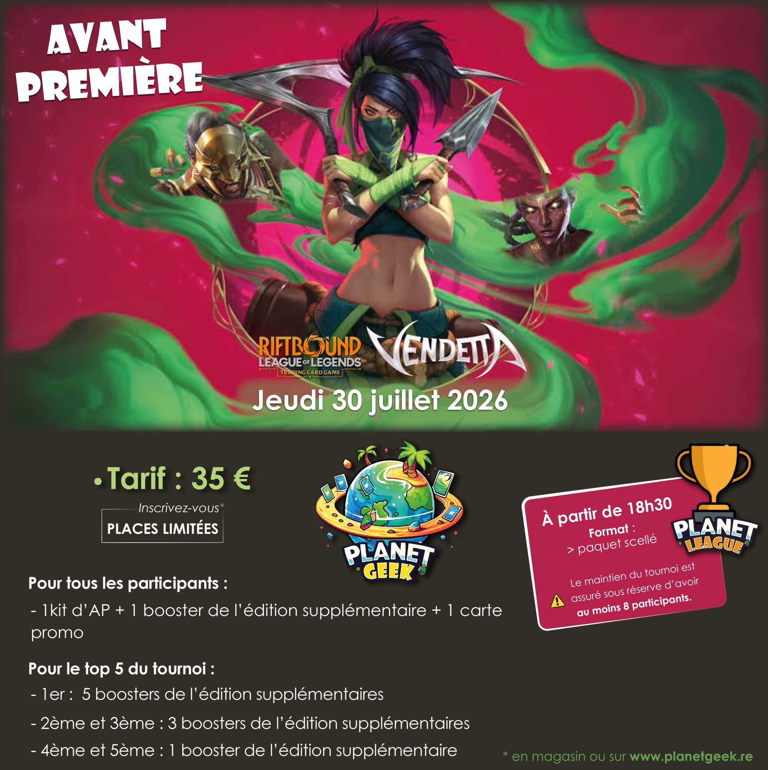 AVANT PREMIERE RIFTBOUND VENDETTA- LEAGUE OF LEGENDS